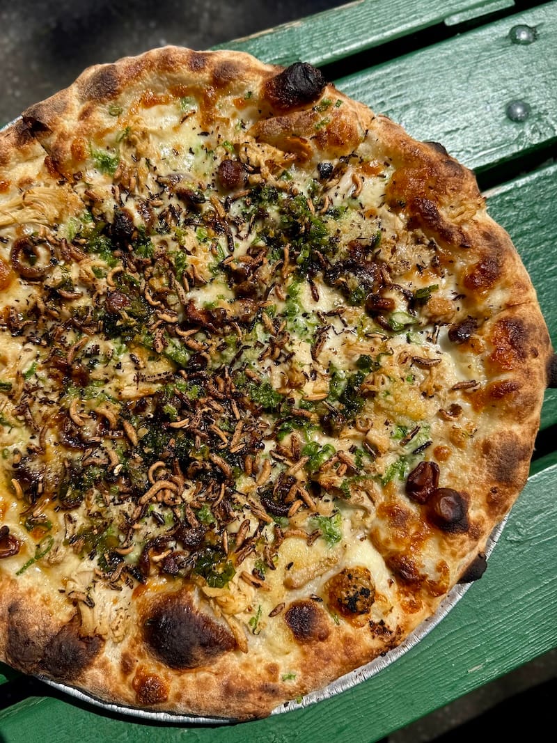 The Mister Jiu’s Hainan chicken rice pizza. Photo: Flour + Water Pizzeria.